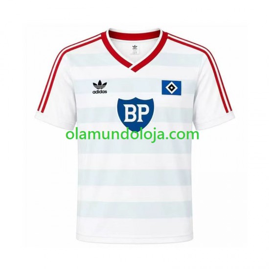 Camisola Hamburger SV 1986 Retro Homem Equipamento Segundo Manga Curta